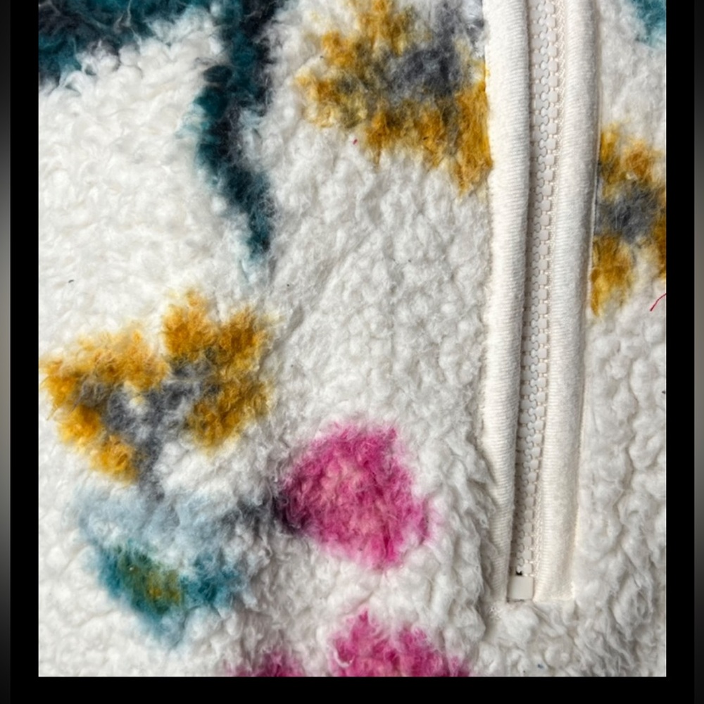 SATURDAY SUNDAY Anthropologie Fleece Floral Boho Hoodie XS - Picture 8 of 11